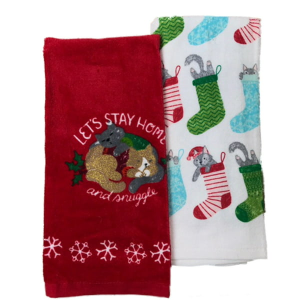 St Nicholas Square 2 Pack Kitchen Towels Christmas Holiday Choice